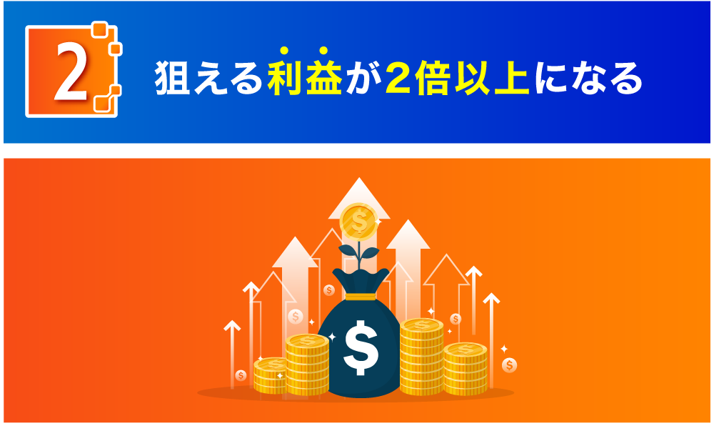 利益が2倍以上